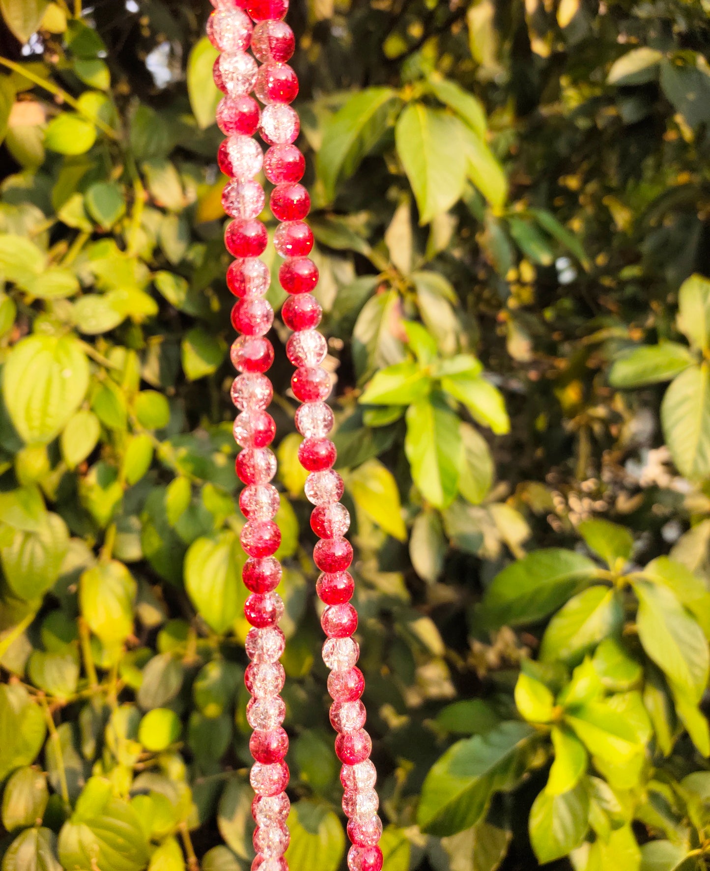 Double Cracked Beads-Red