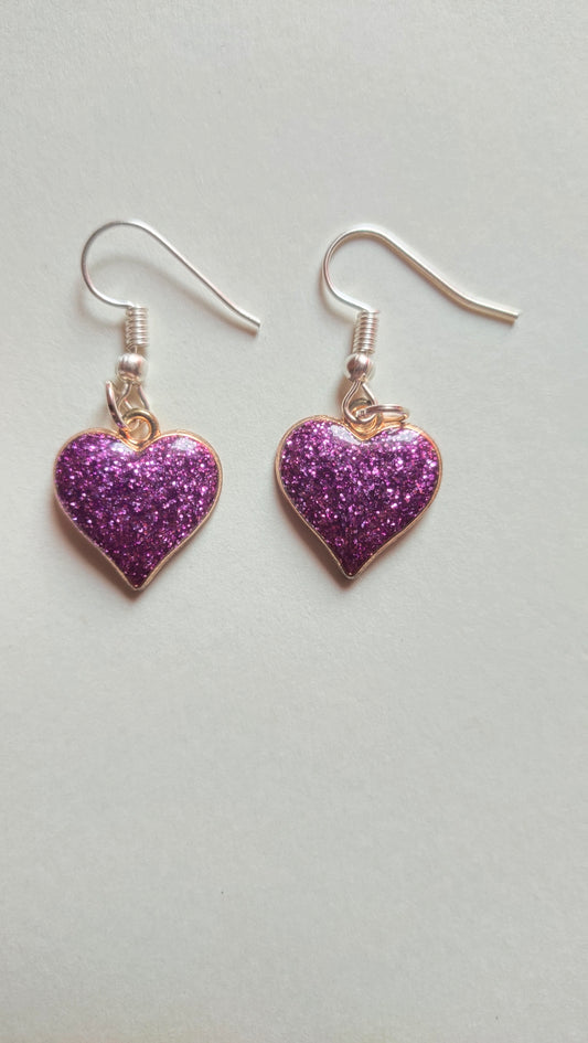 Violet glitter heart